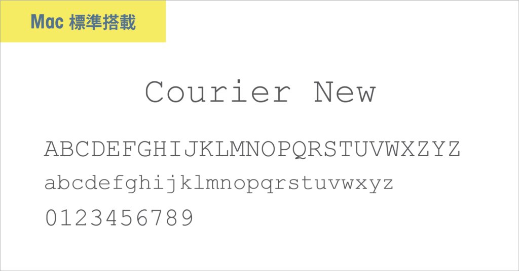 Courier New Font