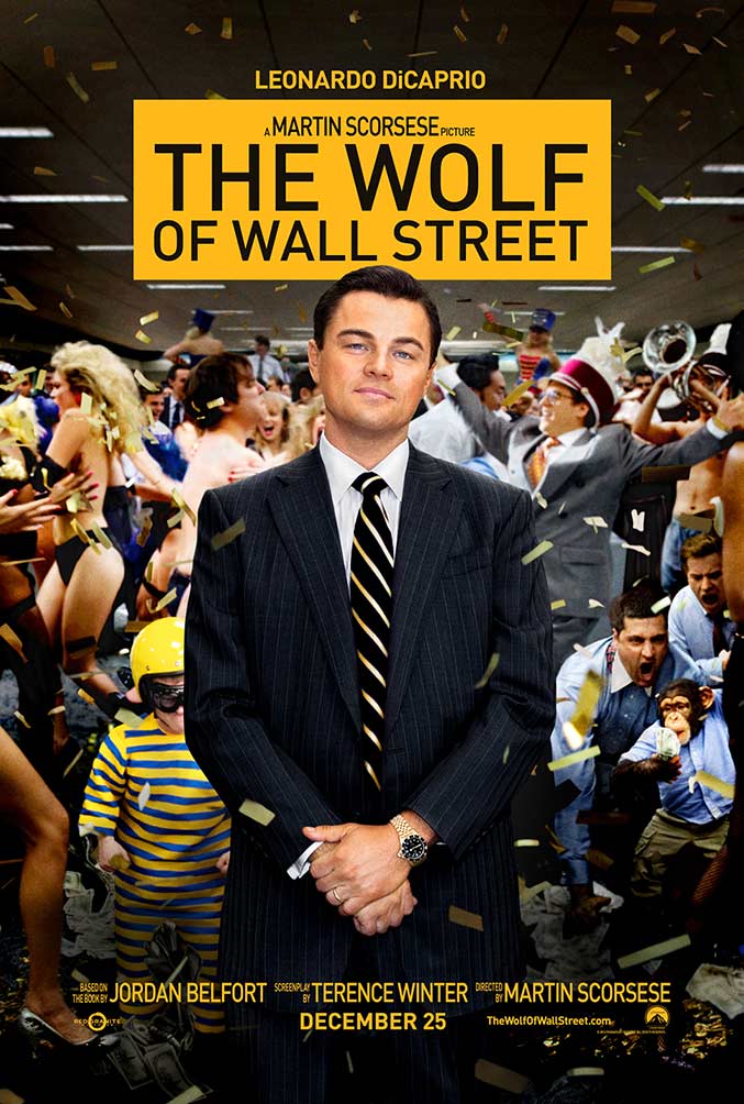 FF DIN Font used in The Wolf of Wall Street Poster.